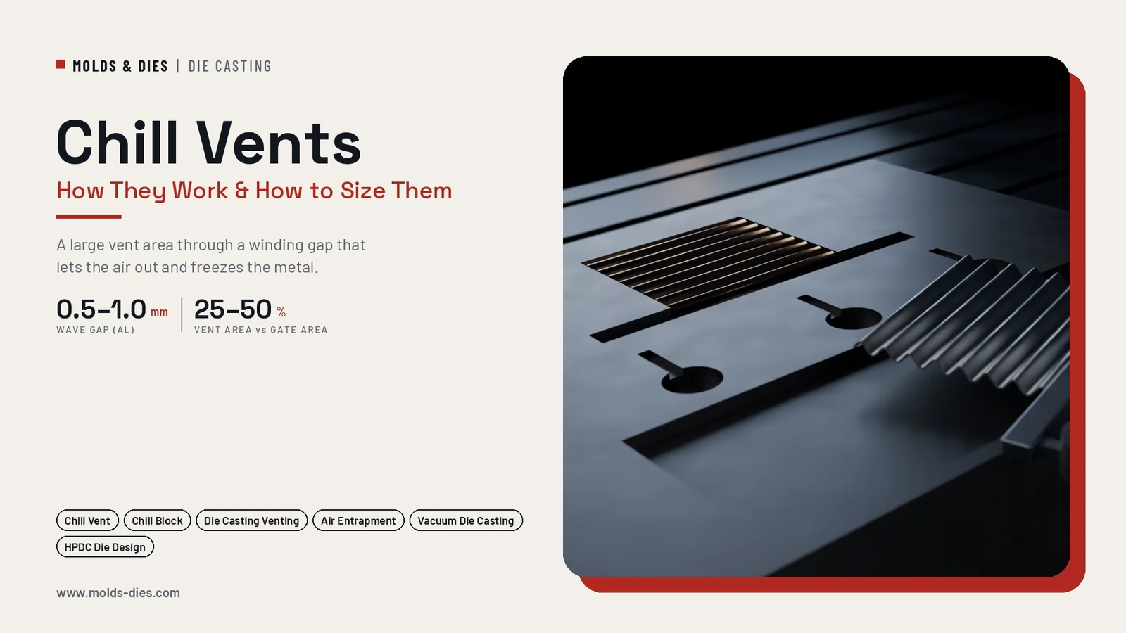 Chill Vents in Die Casting: How They Work and How to Size Them