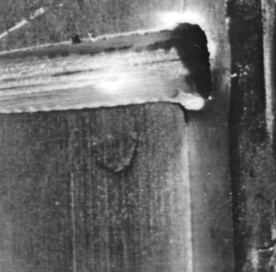Deformation from ejec-tor pins.